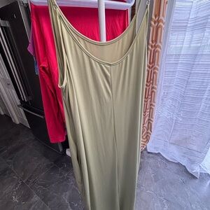 Elegant Olive Green Women's Dress